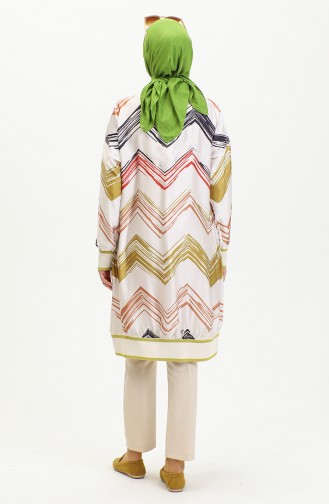 Large Size Patterned Abaya Yellow K325 1244