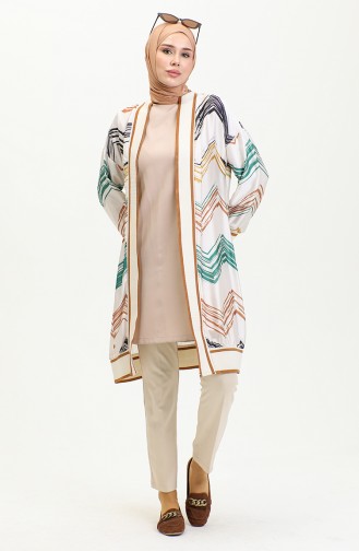 Große Gemusterte Abaya Grün K325 1242