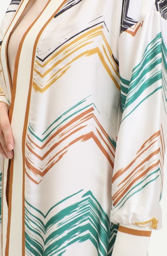 Große Gemusterte Abaya Grün K325 1242
