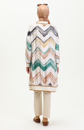 Große Gemusterte Abaya Grün K325 1242