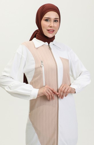 Hijab-Umhang Mit Reißverschluss Beige T1687 272