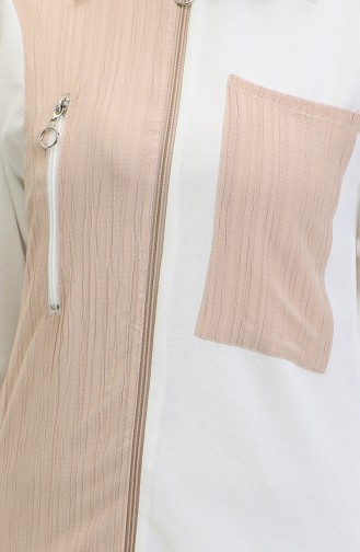 Hijab-Umhang Mit Reißverschluss Beige T1687 272