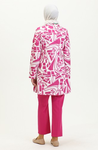 Patterned Hijab Suit Pink Tk223 271