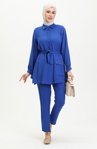 Costume Double Détaillé Avec Poche Saks Tk217 1264