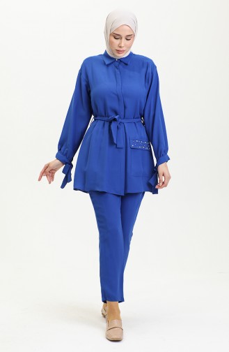 Costume Double Détaillé Avec Poche Saks Tk217 1264