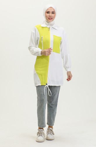 Zippered Hijab Cape Yellow T1687 276