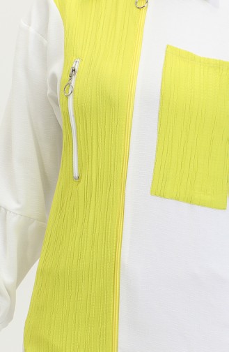 Zippered Hijab Cape Yellow T1687 276