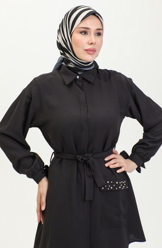 Costume Double Détaillé Avec Poche Noir Tk217 1259