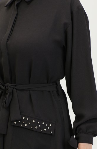 Costume Double Détaillé Avec Poche Noir Tk217 1259