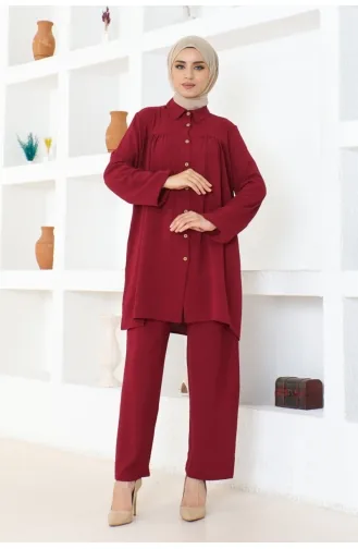 Ensemble Aerobin Boutonné 0098-02 Rouge Claret 0098-02