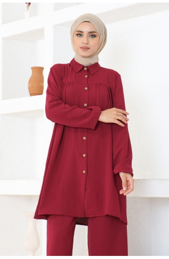 Ensemble Aerobin Boutonné 0098-02 Rouge Claret 0098-02