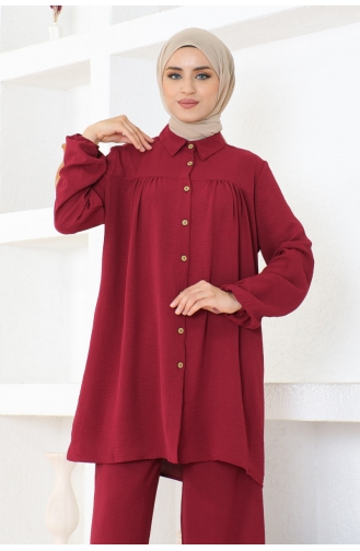 Ensemble Aerobin Boutonné 0098-02 Rouge Claret 0098-02
