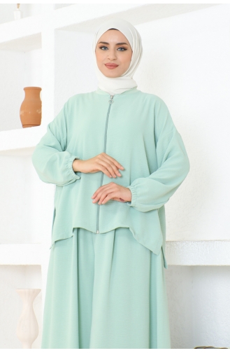Fermuarlı Aerobın Takım 0010-02 Mint Yeşili