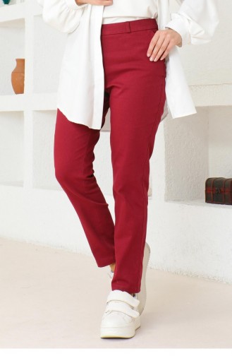 Skinny Leg Trousers Red 6108 15257