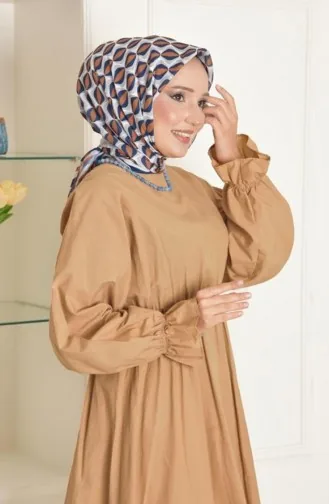Schal Mit Muster Aus Weicher Baumwolle Von Badem Tan Almond00 006 00_006