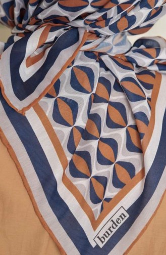 Schal Mit Muster Aus Weicher Baumwolle Von Badem Tan Almond00 006 00_006
