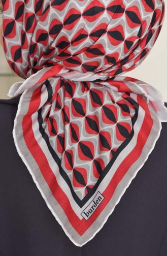 Schal Mit Mandelmuster Aus Weicher Baumwolle Rot Almond00 062 00_062