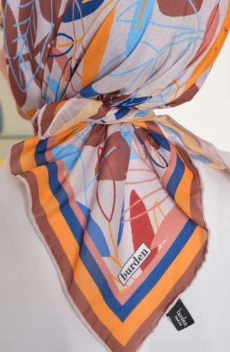 Floral Soft Cotton Patterned Scarf Orange Floralsoft00 0102 00_0102