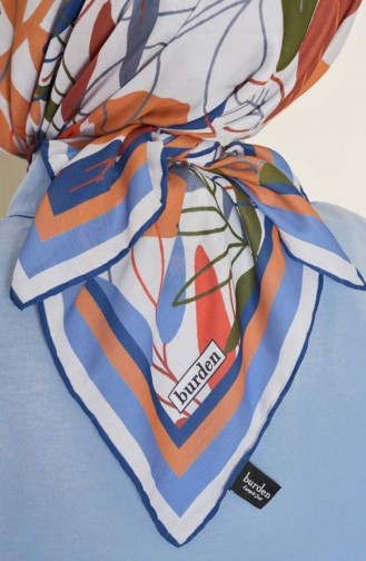 Schal Mit Blumenmuster Aus Weicher Baumwolle Blau Floralsoft00 064 00_064