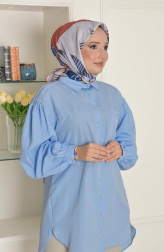 Papatya Écharpe à Motifs En Coton Doux Indigo Papatya00 008 00_008