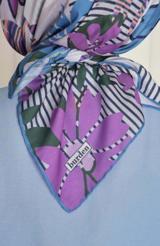 Papatya Soft Cotton Patterned Scarf Lilac Papatya00 097 00_097