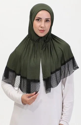 Tule Gedetailleerde Praktische Sjaal 1270-01 Kaki 1270-01