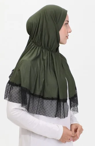 Tule Gedetailleerde Praktische Sjaal 1270-01 Kaki 1270-01