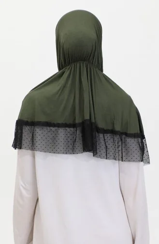 Tule Gedetailleerde Praktische Sjaal 1270-01 Kaki 1270-01