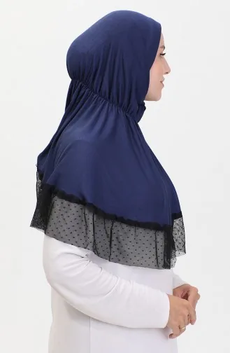 Tule Gedetailleerde Praktische Sjaal 1270-05 Indigo 1270-05