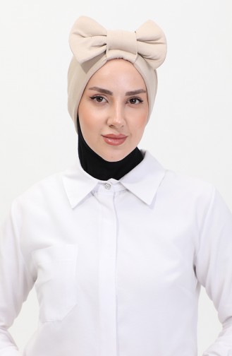 Combed Cotton Outer Bonnet 1248-19 Dark Beige 1248-19