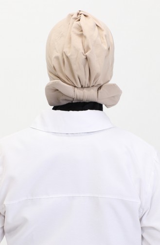 Combed Cotton Outer Bonnet 1248-19 Dark Beige 1248-19