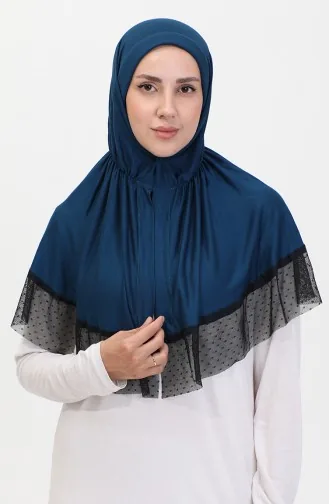 Tule Gedetailleerde Praktische Sjaal 1270-09 Petrol 1270-09