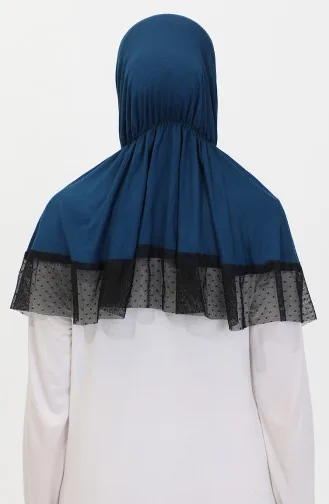 Tule Gedetailleerde Praktische Sjaal 1270-09 Petrol 1270-09