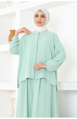 Aerobin Tailleur Pantalon Et Jupe A Fermeture 106-04 Vert Menthe 106-04