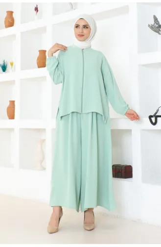 Aerobin Tailleur Pantalon Et Jupe A Fermeture 106-04 Vert Menthe 106-04