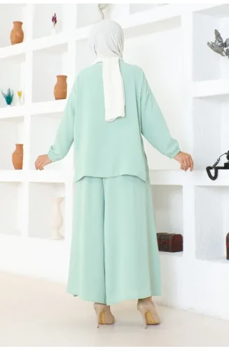 Aerobin Tailleur Pantalon Et Jupe A Fermeture 106-04 Vert Menthe 106-04