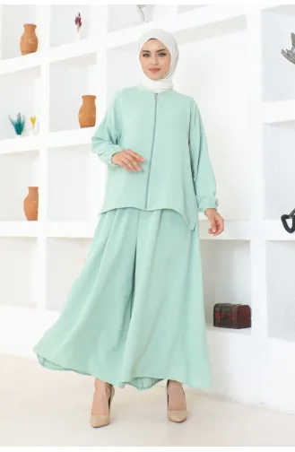 Aerobin Tailleur Pantalon Et Jupe A Fermeture 106-04 Vert Menthe 106-04