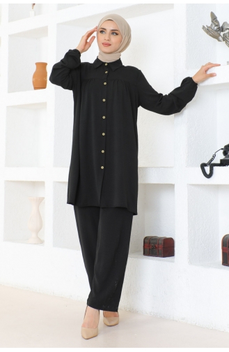 Aerobin Shirt Double Suit 104-01 Black 104-01
