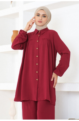 Aerobin Ensemble Chemise Double 104-02 Rouge Claret 104-02
