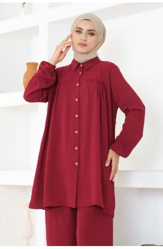 Aerobin Shirt Double Suit 104-02 Claret Red 104-02