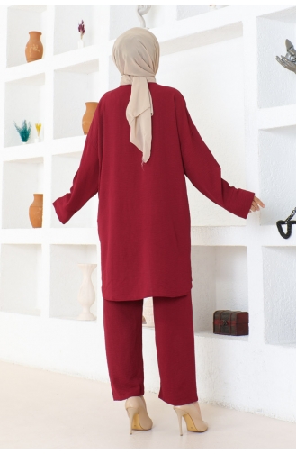 Aerobin Ensemble Chemise Double 104-02 Rouge Claret 104-02