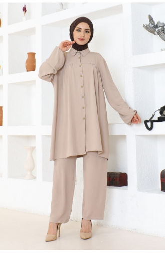 Aerobin Overhemd Dubbel Pak 104-05 Beige 104-05