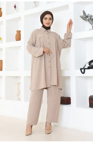 Aerobin Shirt Double Suit 104-05 Beige 104-05