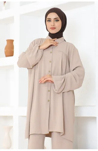 Aerobin Shirt Double Suit 104-05 Beige 104-05