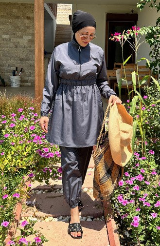 Maillot De Bain Hijab Avec Sac 5036-02 Anthracite 5036-02