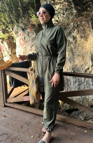 Hijab-badpak Met Tas 2038-02 Kaki 2038-02