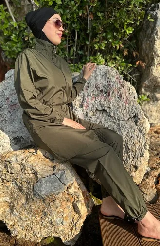 Hijab-badpak Met Tas 2038-02 Kaki 2038-02