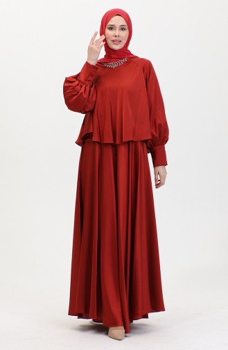 Stoned Satin Abendkleid 6051-08 Kachel 6051-08