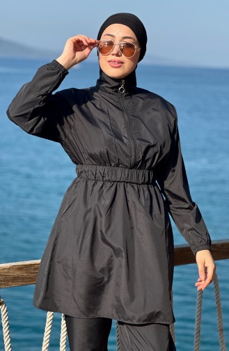 Maillot De Bain Hijab Avec Sac 5036-03 Noir 5036-03