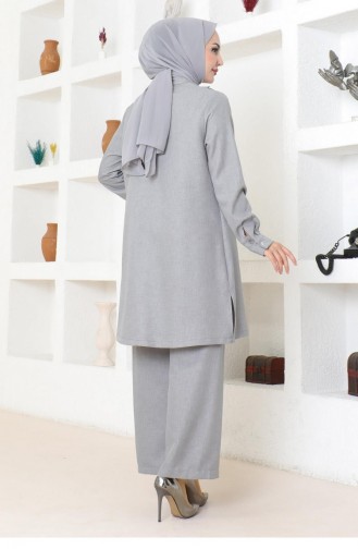 Costume Détail Volant Gris 19224 15267